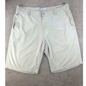 Peter Millar Crown Sport Performance Golf Shorts Sand Tan Mens 34 ME0EP01